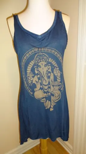 Yak & Yeti Ganesh Printed Sleeveless Tunic Shirt